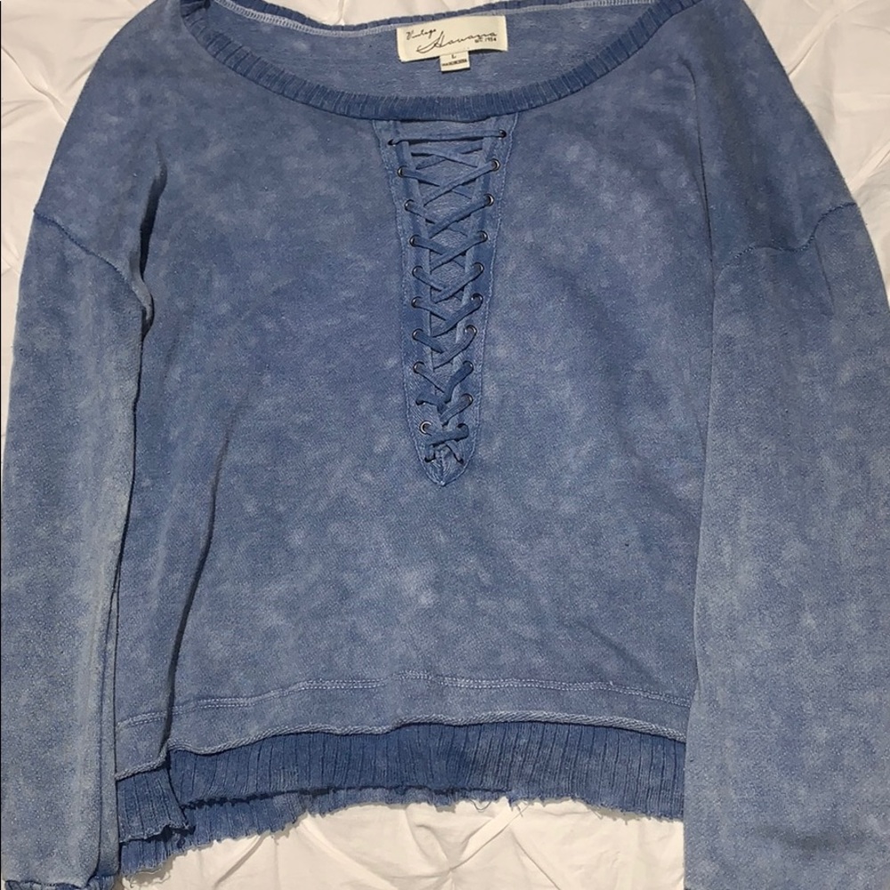 Vintage Havana Lace-Up Sweater